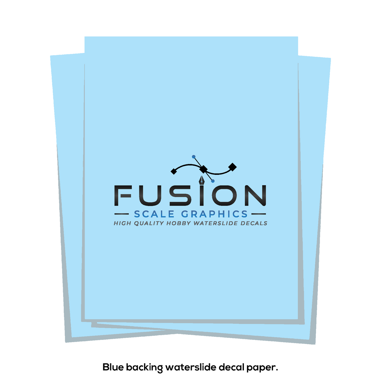 Fusion Scale Graphics Blue Backing Waterslide Decal Paper 10 Sheets