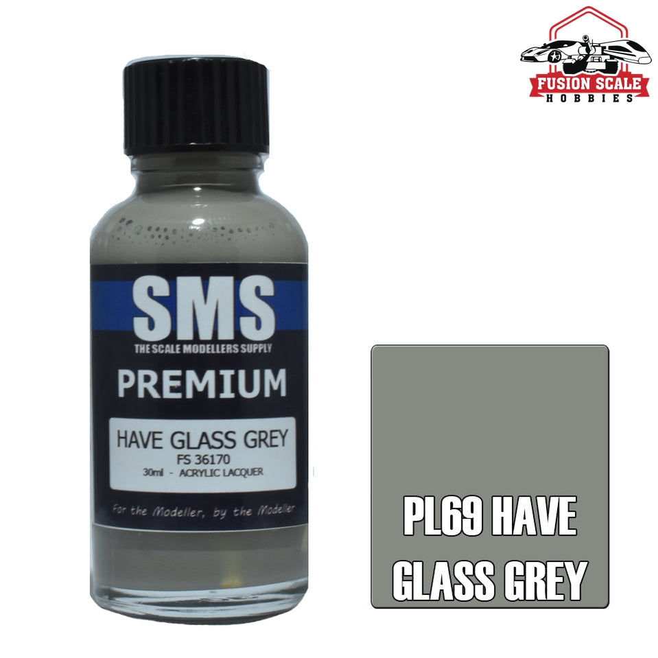 Scale Modelers Supply Premium Have Glass Grey 30ml