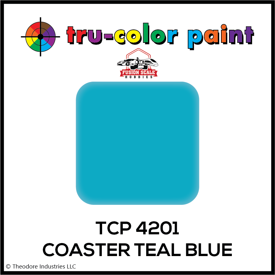 Tru Color Paint Coaster Teal Blue  1oz