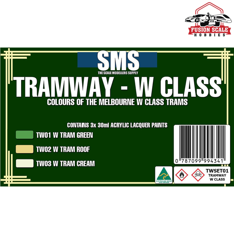 Scale Modelers Supply W Class Tram Color Set