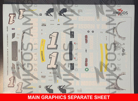 3 Amigos Decals 1:24 #1 MOOSE FRATERNITY (ONLY MAIN GRAPHICS SHEET)
