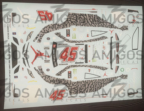 3 Amigos Decals #45 JORDAN BRAND 2022 CAMRY (FOR JAY´S STOCK CARS BODY) 1:24 Decal Set - 2